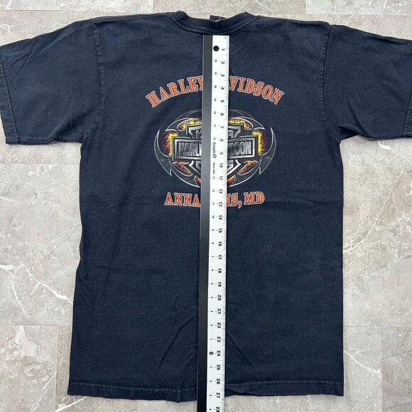 Y2K HARLEY DAVIDSON GRAPHIC TEE MENS XL ANNAPOLIS MARYLAND SHORT SLEEVE - Picture 10 of 11